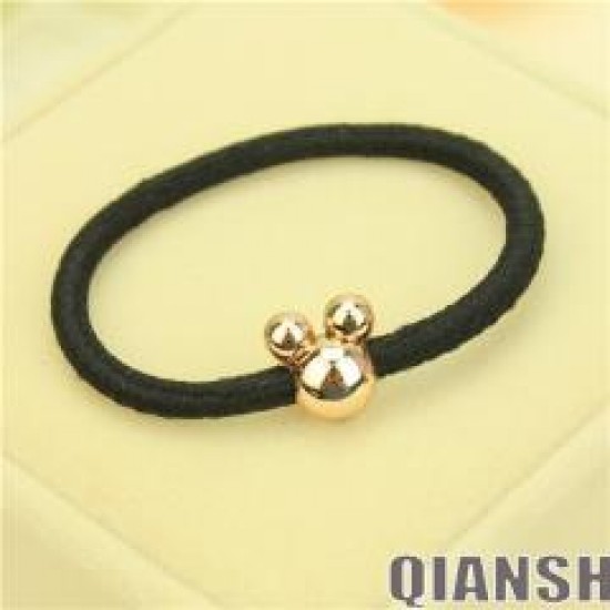 (10入)百搭金珠黑色髮圈 綁馬尾必備 流行髮圈