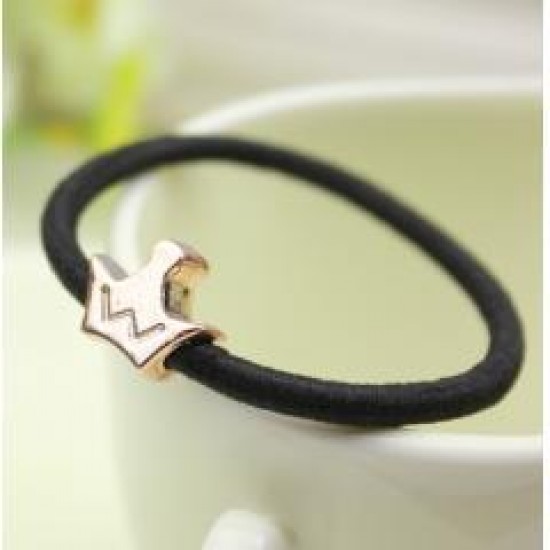 (10入)百搭金珠黑色髮圈 綁馬尾必備 流行髮圈