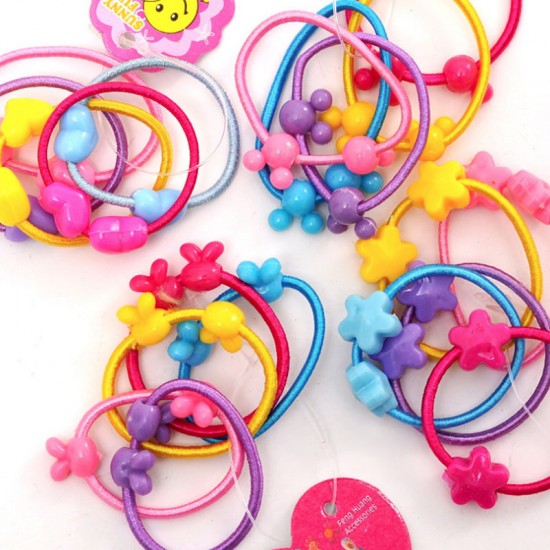造型兒童髮束50條入  糖果色米奇髮圈 甜美造型兒童髮飾