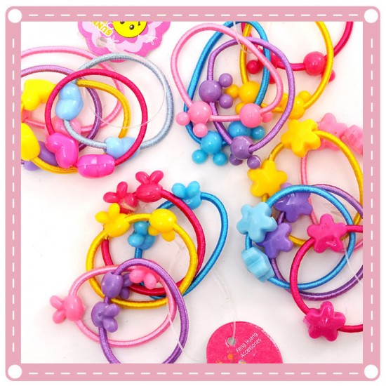 造型兒童髮束50條入  糖果色米奇髮圈 甜美造型兒童髮飾