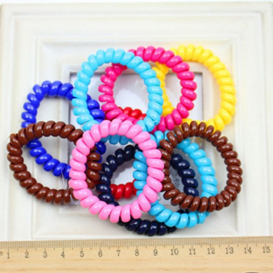 (10入)大號糖果色電話線髮圈 不留綁痕 不咬髮髮束