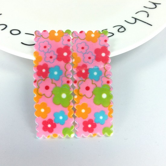 可愛女孩印花BB夾 5cm髮夾 1對裝