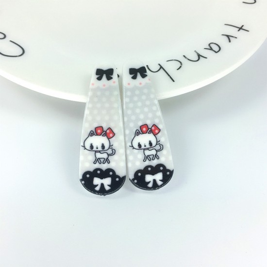 可愛女孩印花BB夾 5cm髮夾 1對裝