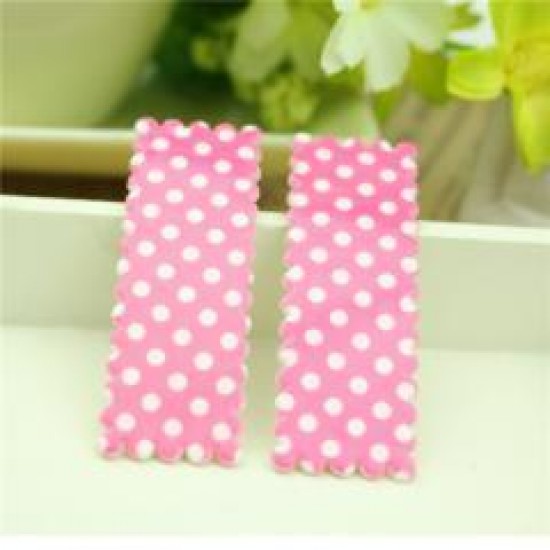 可愛女孩印花BB夾 5cm髮夾 1對裝