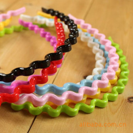 糖果色小波浪髮箍 造型髮箍