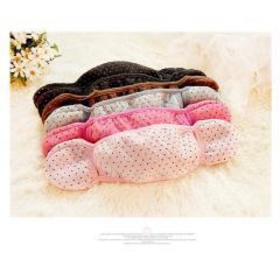 加厚素色點點耳罩口罩二合一 日韓熱賣冬季保暖 防塵口罩批發