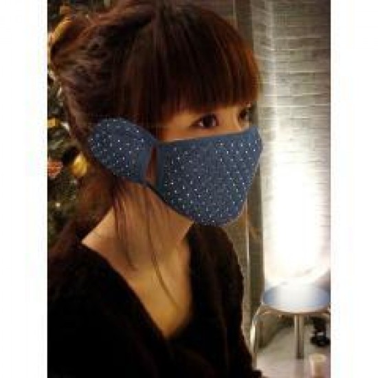 加厚素色點點耳罩口罩二合一 日韓熱賣冬季保暖 防塵口罩批發