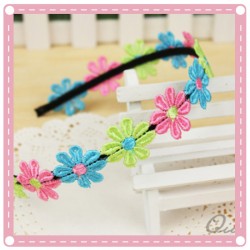 彩色花朵裝飾髮箍 花環髮圈 甜美髮飾飾品 婚禮花童必備小物