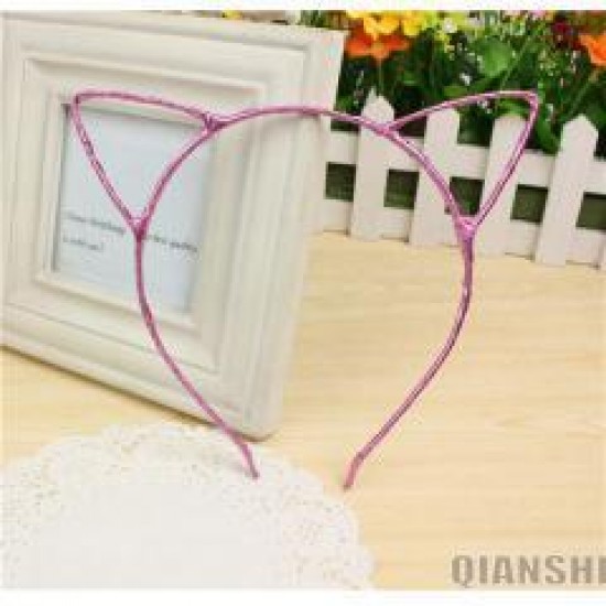 (5入)可愛立體貓耳朵髮箍 髮圈 兒童 成人 創意變裝飾品 亮色頭箍