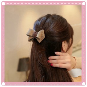立體蝴蝶結布藝髮圈 氣質公主頭蝴蝶結髮圈 髮飾