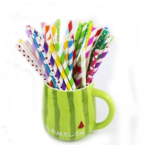 彩色條紋紙吸管25支入 紙吸管