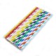 彩色條紋紙吸管25支入 紙吸管