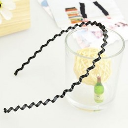 黑色鐵質波浪型髮箍 洗臉化妝傳統髮箍 百搭日系簡約