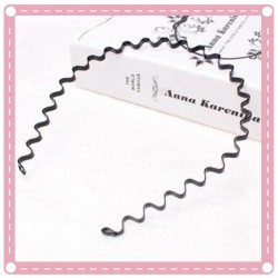 黑色鐵質波浪型髮箍 傳統髮箍