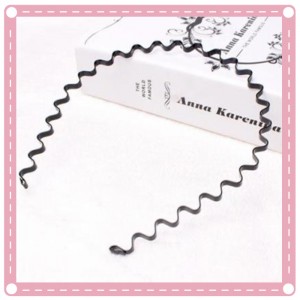 黑色鐵質波浪型髮箍 傳統髮箍