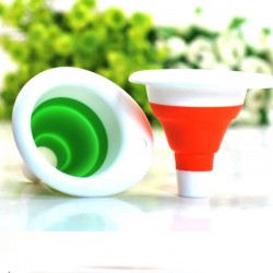 家居必備用品 伸縮式迷你漏斗 方便攜帶矽膠漏斗
