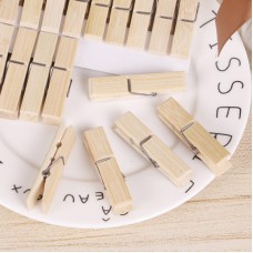 日用曬衣服褲子夾 多用途葡萄長木竹夾子 20入裝