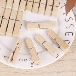 日用曬衣服褲子夾 多用途葡萄長木竹夾子 20入裝