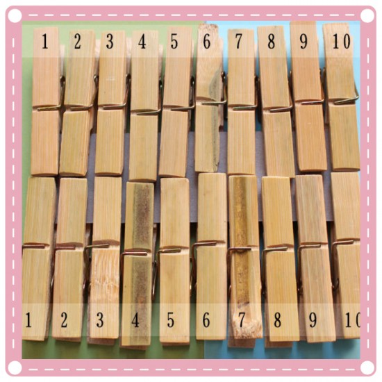 日用曬衣服褲子夾 多用途葡萄長木竹夾子 20入裝