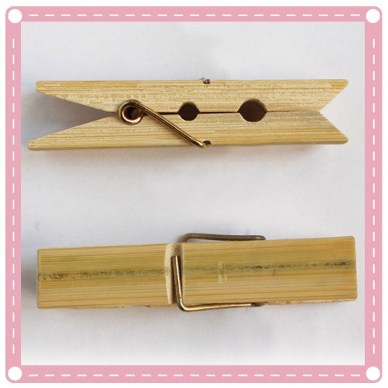 日用曬衣服褲子夾 多用途葡萄長木竹夾子 20入裝