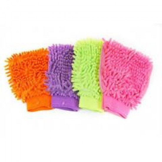 超細纖維雪尼爾擦車手套 單面除塵洗車手套