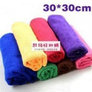 (10入) 超細纖維洗車毛巾 擦車巾 吸水洗車巾 30X30CM