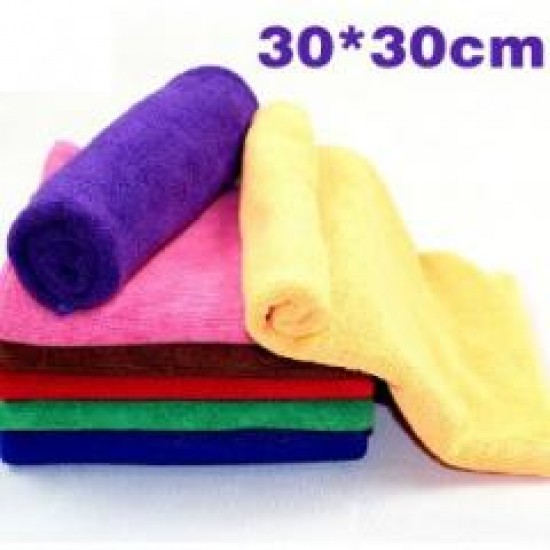 (10入) 超細纖維洗車毛巾 擦車巾 吸水洗車巾 30X30CM