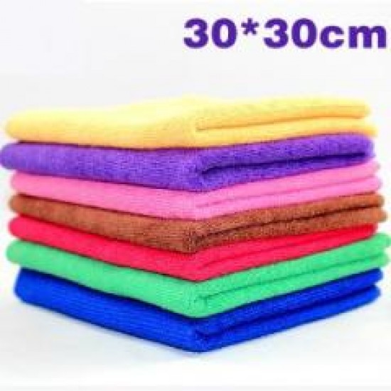 (10入) 超細纖維洗車毛巾 擦車巾 吸水洗車巾 30X30CM