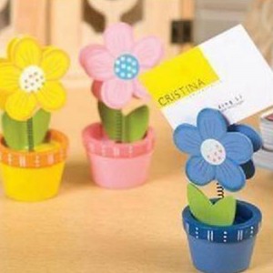 木質小花名片夾 留言夾 memo夾