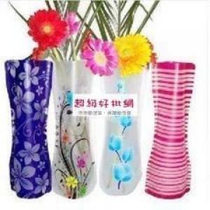 可折疊透明PVC插花花瓶 