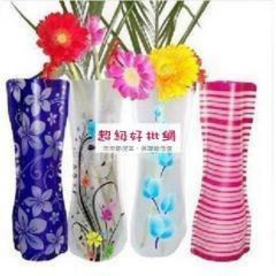 可折疊透明PVC插花花瓶 