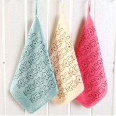 動物隨身小方巾 兒童純棉擦手巾 印花小毛巾 超細纖維吸水毛巾