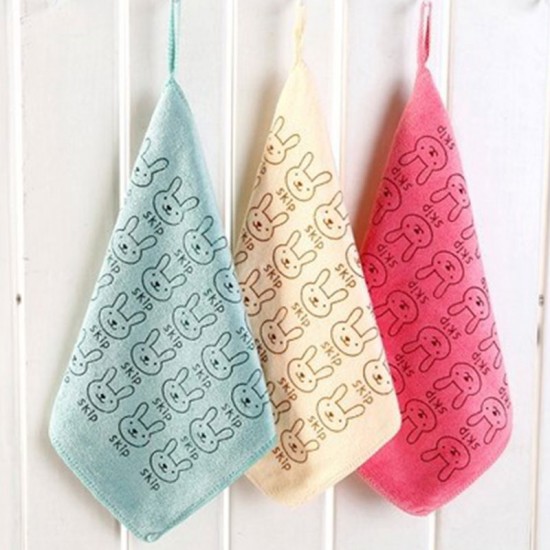 動物隨身小方巾 兒童純棉擦手巾 印花小毛巾 超細纖維吸水毛巾