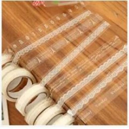 DIY透明蕾絲裝飾膠帶 手帳日記包裝素材 文青辦公文具