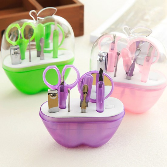 蘋果造型美甲8件組 指甲剪美容組