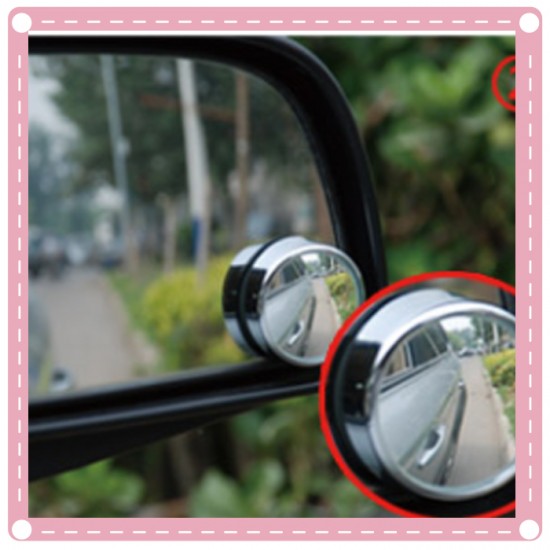 360 度無死角廣角後視鏡 小圓鏡 50mm 1對裝