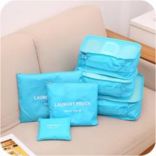 旅行收納袋 手提袋 外出手提袋 衣物收納袋 旅行收納6件組 出差 旅行 居家  包中包 整理袋 萬用包 防潑水包