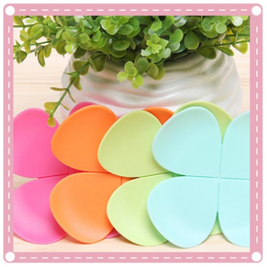 四葉草造型防滑矽膠杯墊 隔熱咖啡墊