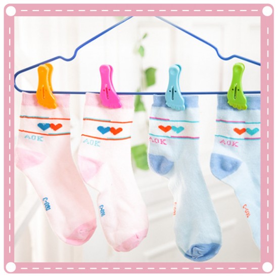 可愛腳丫造型曬衣夾 3入裝