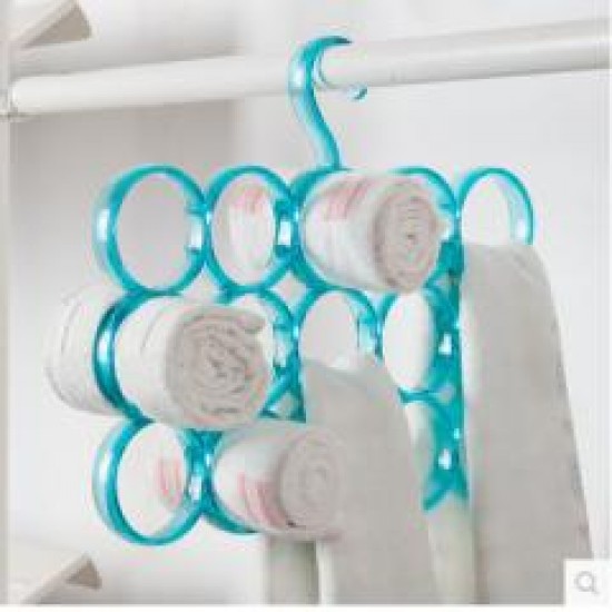 北歐風圈圈圍巾架 15孔衣架 圍巾絲巾架 腰帶領帶掛架