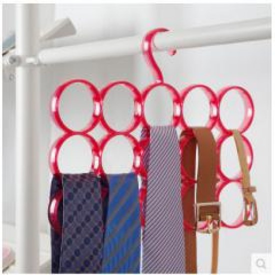 北歐風圈圈圍巾架 15孔衣架 圍巾絲巾架 腰帶領帶掛架