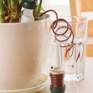 方便創意自動澆花器 澆水器 滲水器 滴灌器 施肥器 陶瓷細孔滴頭 園藝盆栽 2入裝