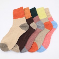 撞色加厚保暖襪 冬季必備保暖襪