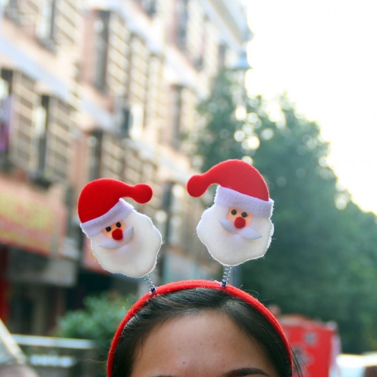可愛造型髮箍 節慶裝飾品 聖誕老人髮圈 聖誕節派對 表演服裝用品