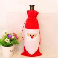 聖誕裝飾品 聖誕老人紅酒瓶套 紅酒袋 禮品袋 香檳紅酒套