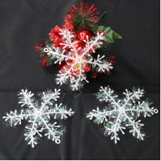 聖誕雪花片 塑料雪花 聖誕裝飾 3片裝 11cm