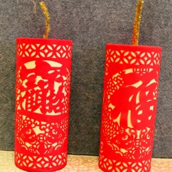 春節裝飾 櫥窗擺飾傳統剪紙鞭炮 新年裝飾用品 春節用品批發