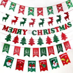 聖誕節裝飾品 聖誕拉旗 DIY聖誕拉旗 聖誕八面旗 聖誕飯店裝飾品