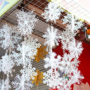聖誕雪花片吊飾 聖誕節裝飾 活動用品 立體雪花串