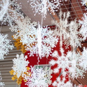 聖誕雪花片吊飾 聖誕節裝飾 活動用品 立體雪花串